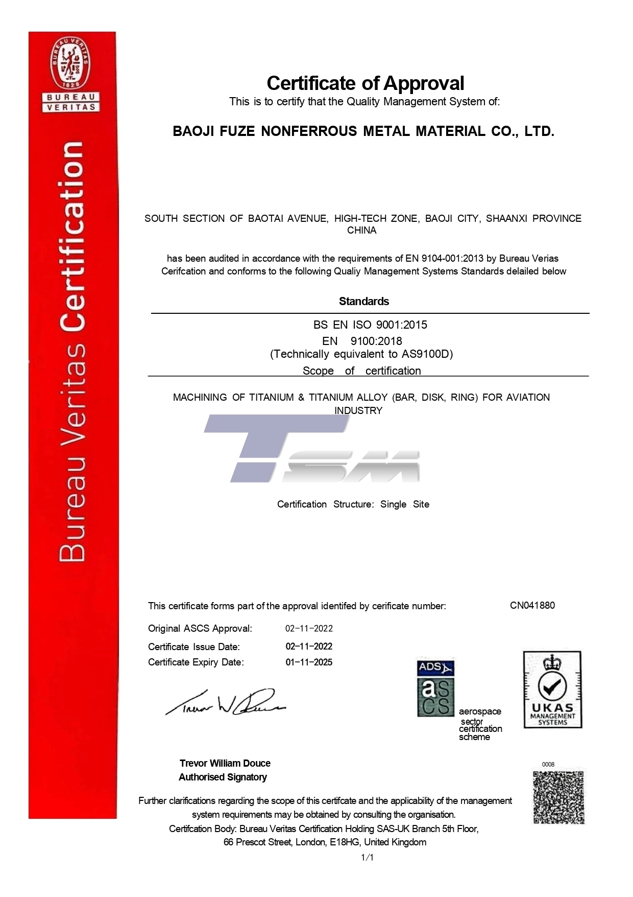 EN 9100:2018 Aerospace Quality Management System EN 9100:2018 Aerospace Quality Management System